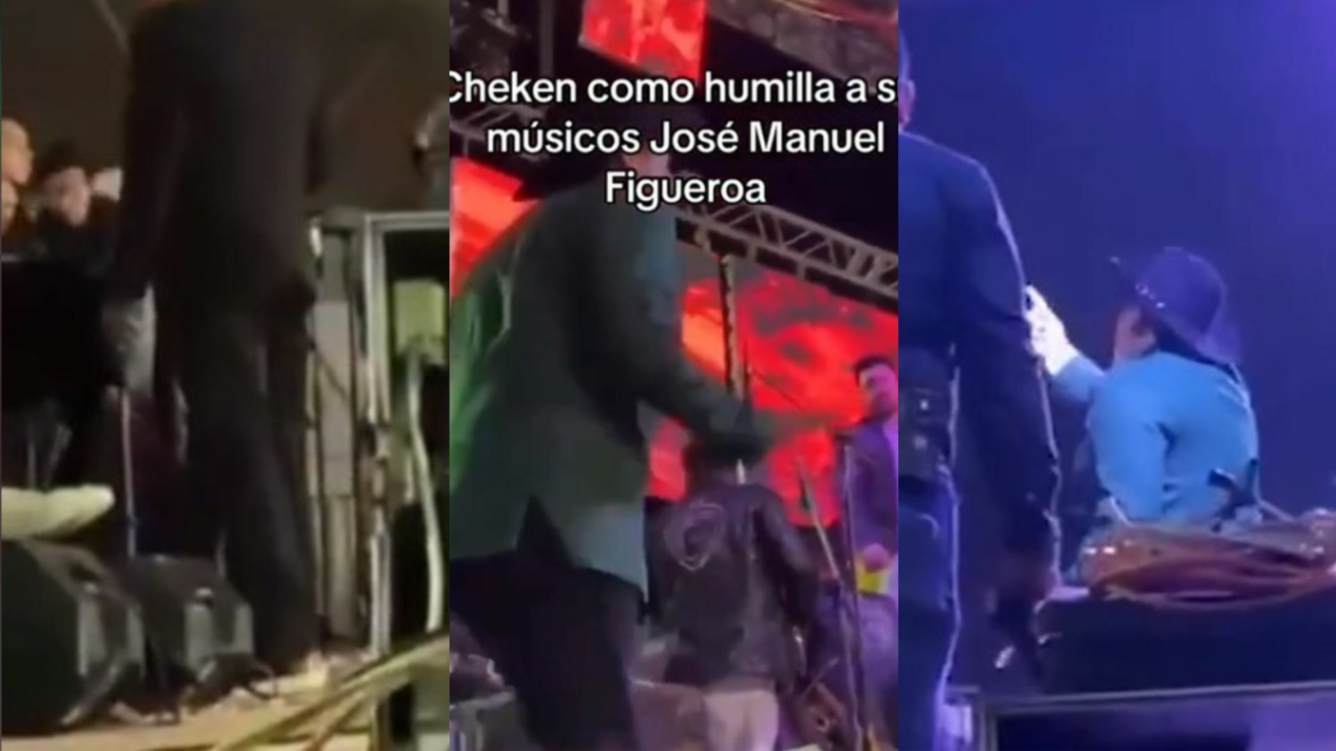VIDEO: José Manuel Figueroa se enoja con sus músicos y les lanza objetos en el rostro