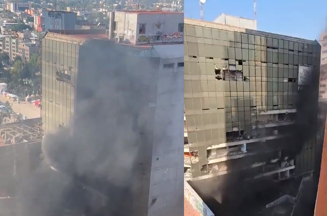 VIDEO: Incendio consume edificio del ISSSTE en CDMX 