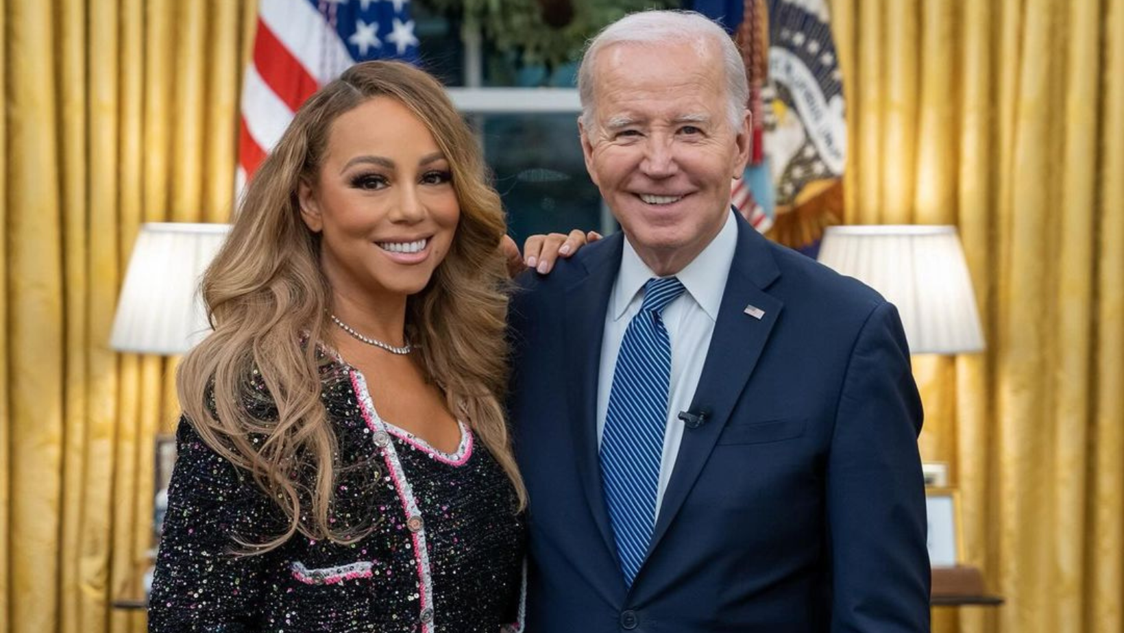 Mariah Carey se reúne con Joe Biden y lleva la magia de la navidad a la Casa Blanca