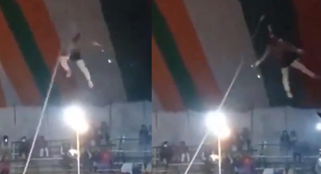 VIDEO: Acróbata se ahorca en pleno espectáculo de circo 