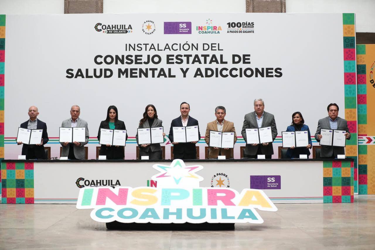 Instalan Consejo Estatal de Salud Mental y Adicciones en Coahuila