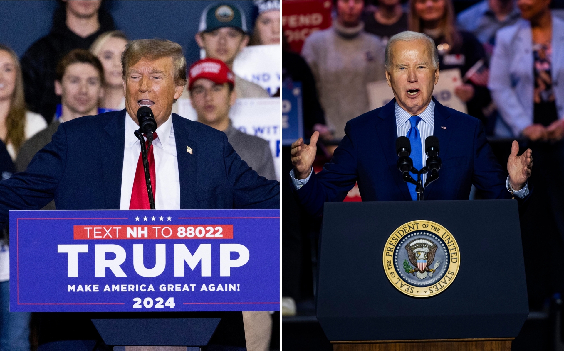 Trump y Biden ganan las primarias en New Hampshire