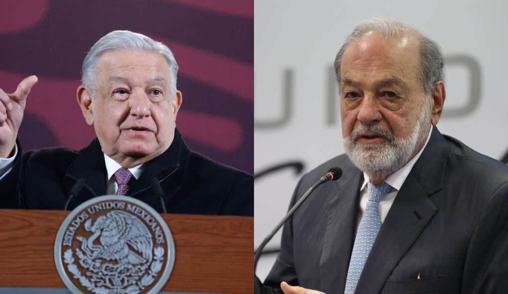 Andrés Manuel López Obrador y Carlos Slim. (ARCHIVO)