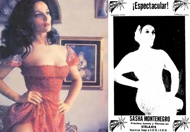 La actuación de Sasha Montenegro en Torreón y los cines donde pasaban sus películas