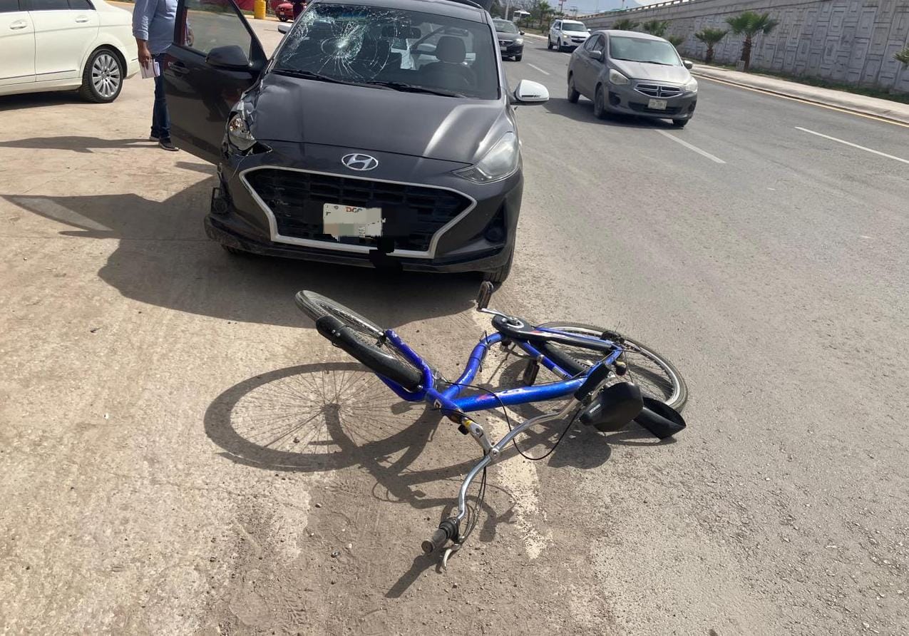 Ciclista arrollado en Gómez Palacio sufrió un traumatismo craneoencefálico severo, se reporta grave