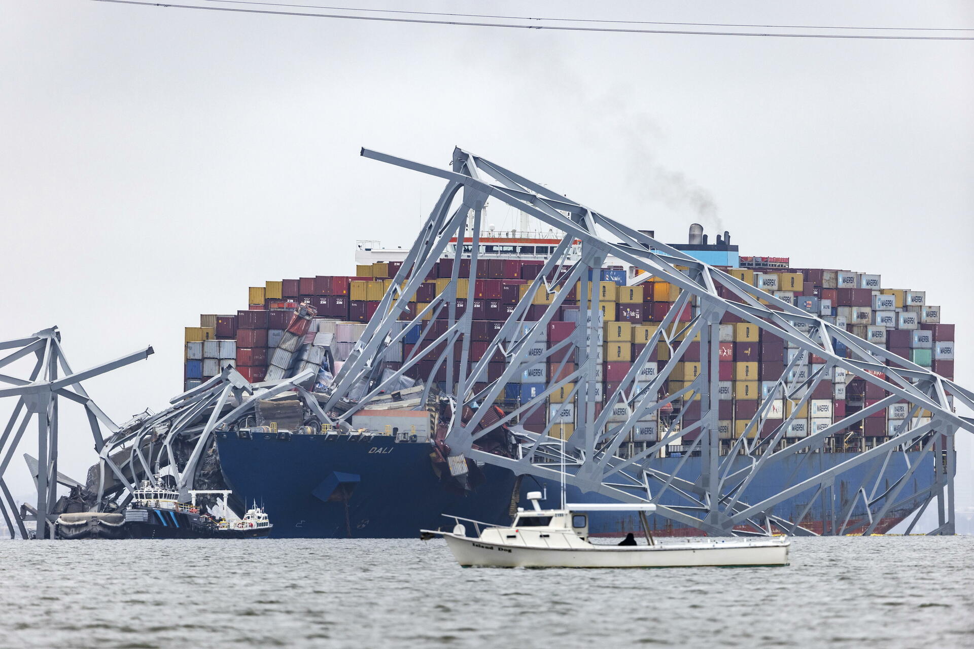 El puente derrumbado de Baltimore. (EFE)