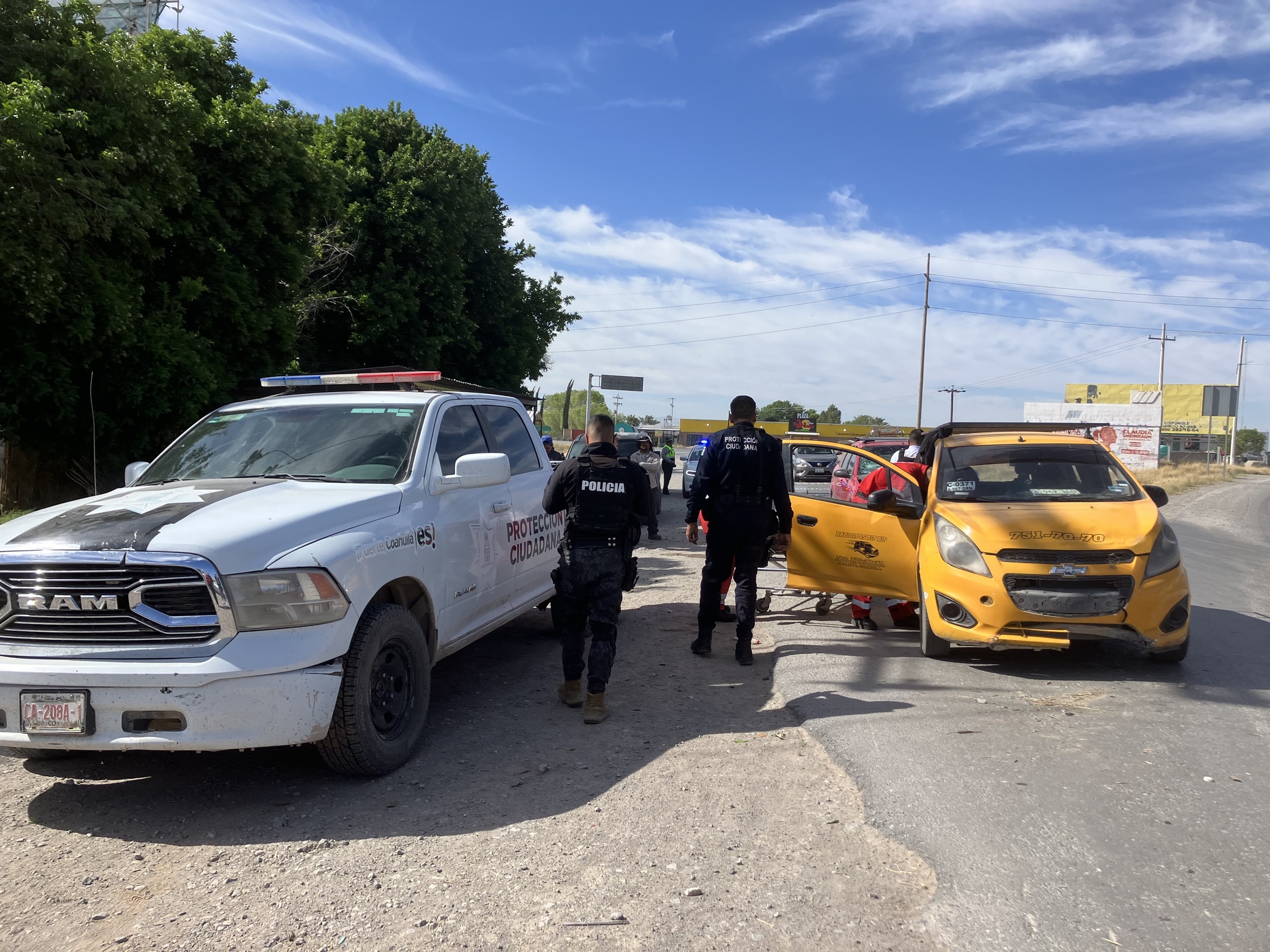 Una mujer lesionada fue el saldo de un choque en Matamoros