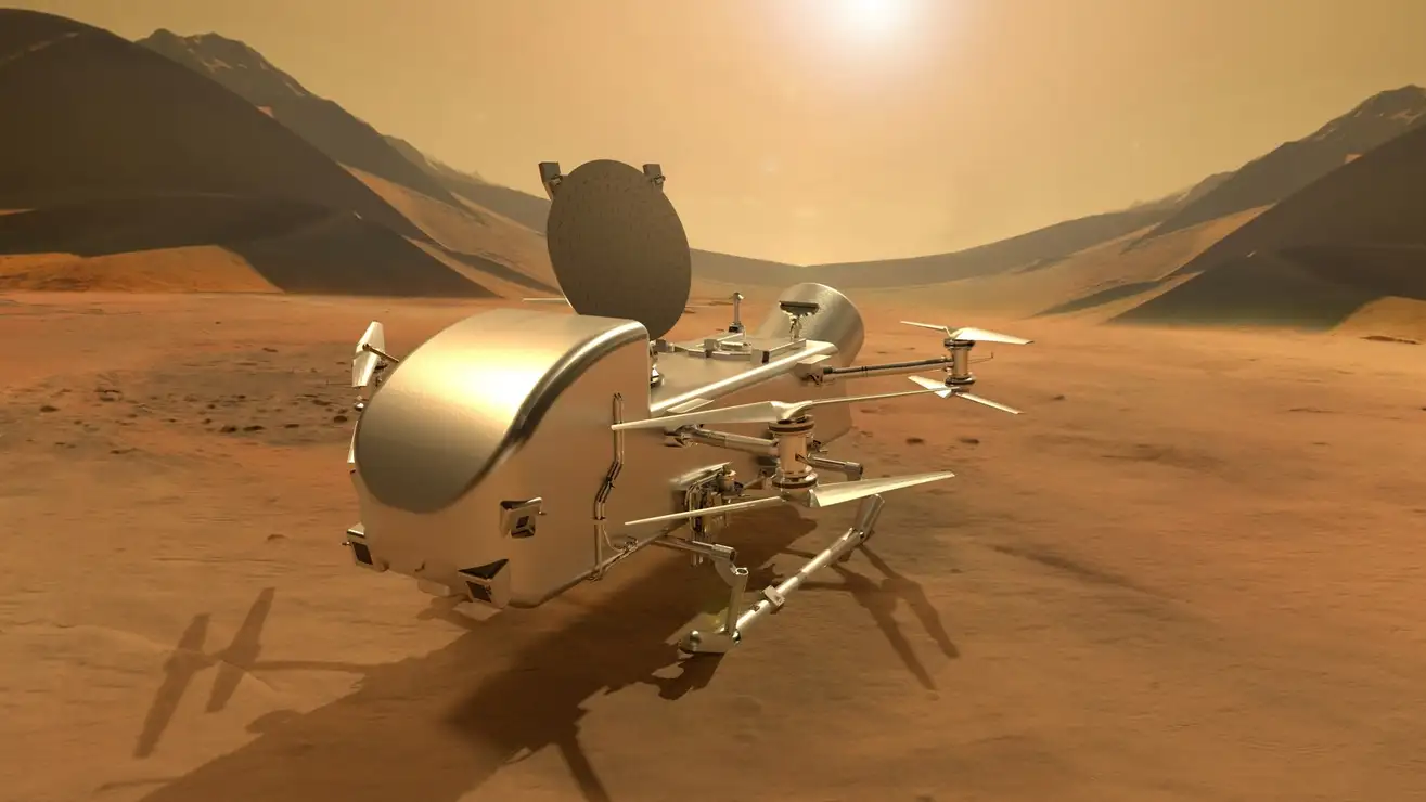 NASA lanzará en 2028 la misión Dragonfly para estudiar Titán, una de las lunas de Saturno
