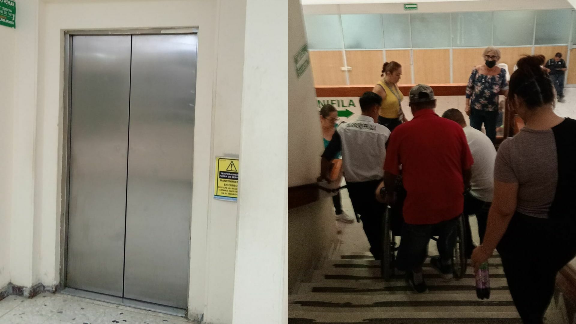 Reportan falla en elevador de UMF No. 66 del IMSS Torreón