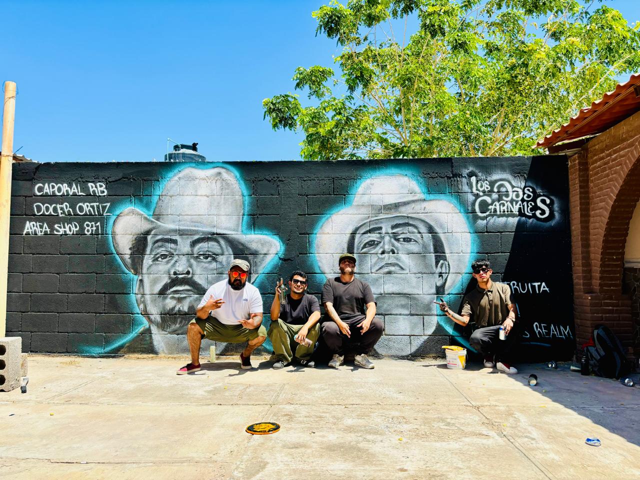 Dedican mural a Los Dos Carnales en ejido San Lorenzo